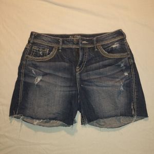 Silver Jeans Co. Used 29 Denim Ripped Shorts Suki High Shorts